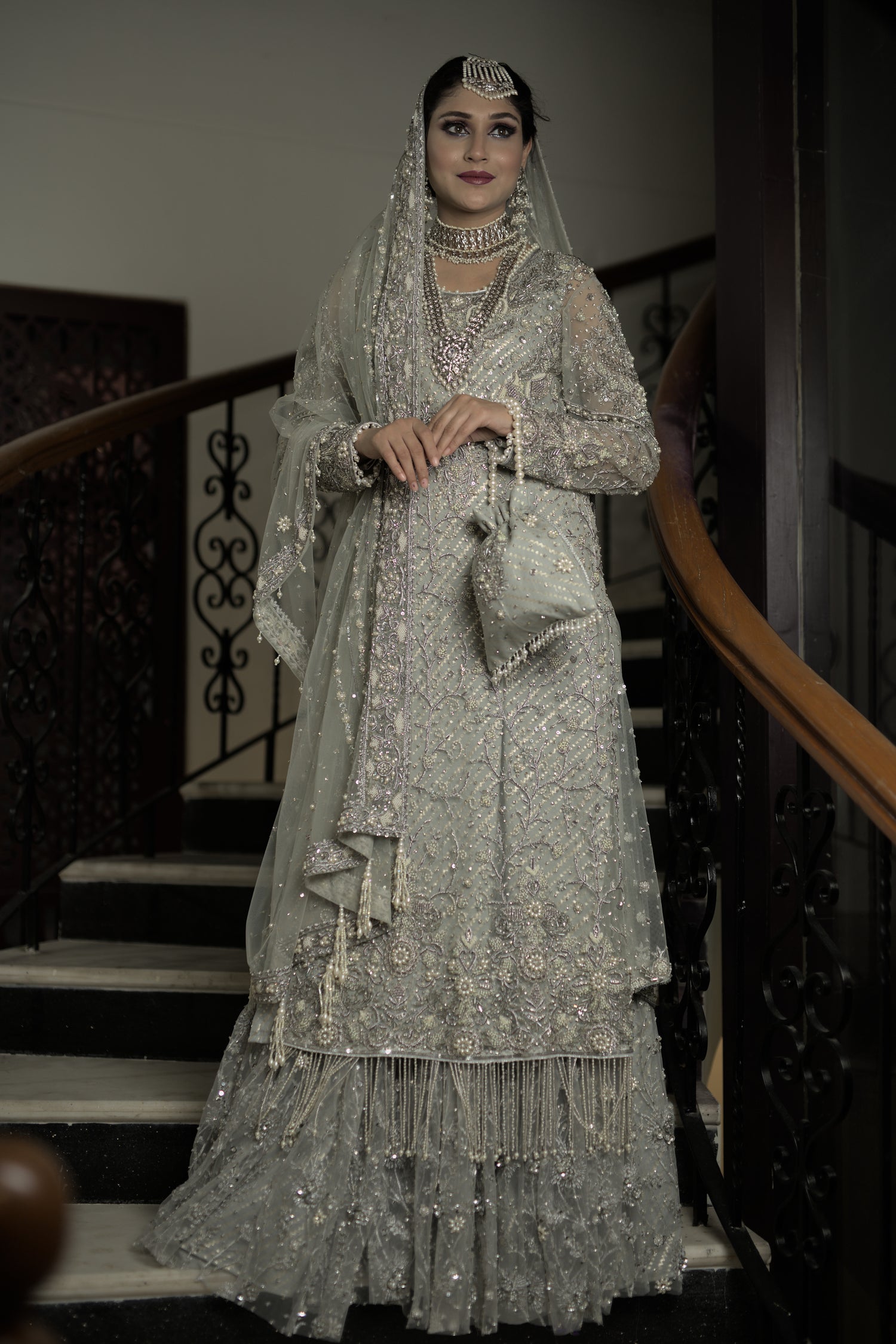 Grey Farshi Lehenga